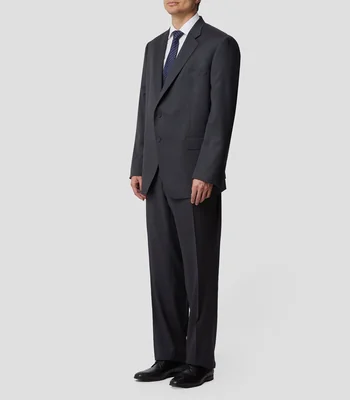 Traje de lana corte regular fit liso Hombre