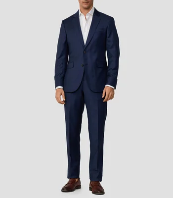 Traje de lana corte Regular con cuadros Hombre