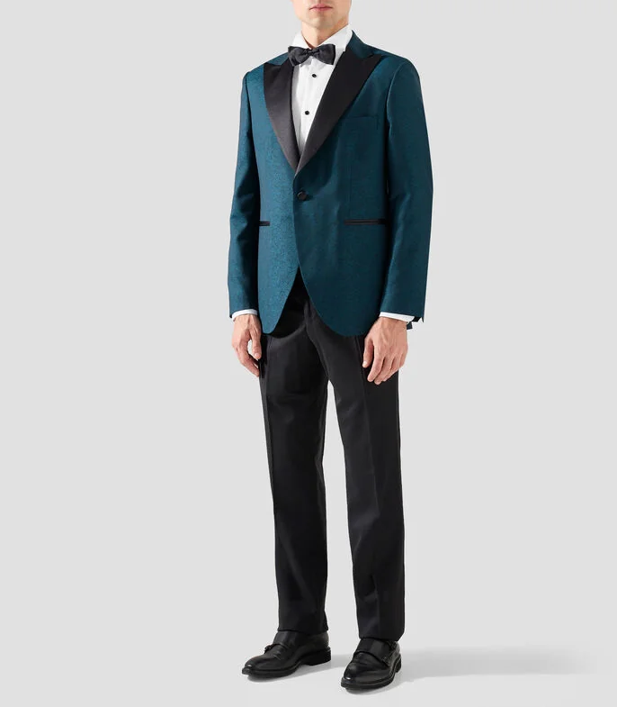 Smoking de corte regular con jacquard Hombre
