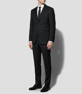 Traje 3 Piezas de corte regular líneas Hombre