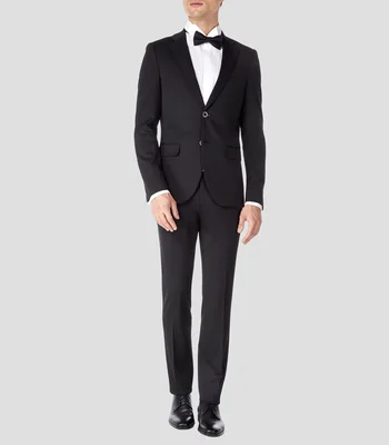 Traje de corte regular sólido Hombre