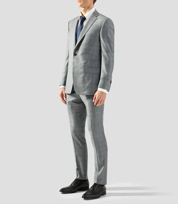 Traje de lana corte slim fantasía Hombre