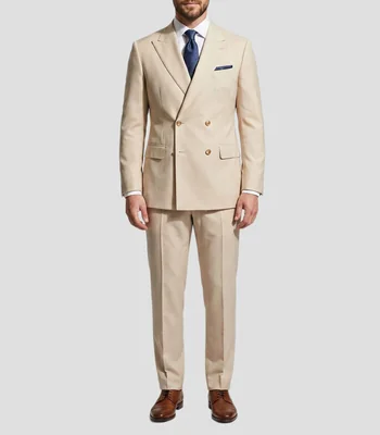 Traje de corte regular sólido Hombre