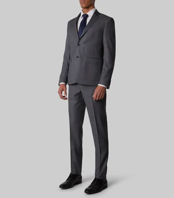 Traje de corte regular con rayas y rectángulos Hombre