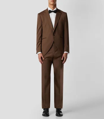 Traje de corte regular sólido Hombre
