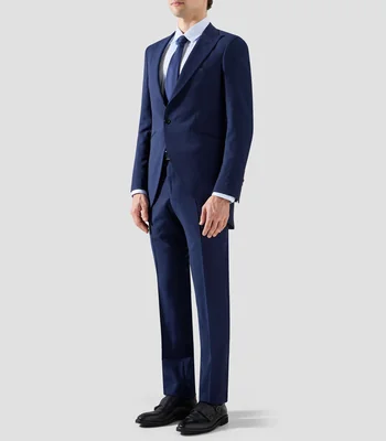 Traje de lana de corte regular Hombre