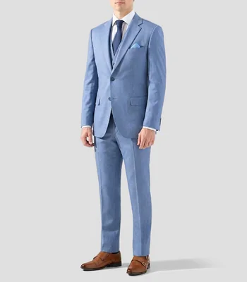 Traje 3 Piezas de corte regular jaspeado Hombre