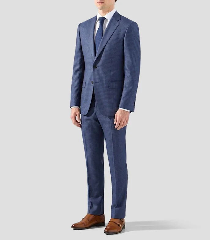 Traje de corte regular microdiseño Hombre