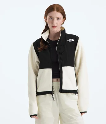 Chamarra Polar Denali Retro Mujer, Blanco c/Negro
