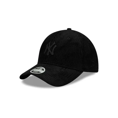 New York Yankees MLB Cord 9FORTY Strapback Negra para Mujer