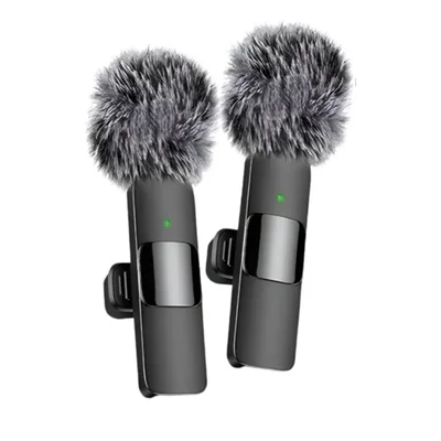 2pcs Micrófono Inalámbrico, Color Negro