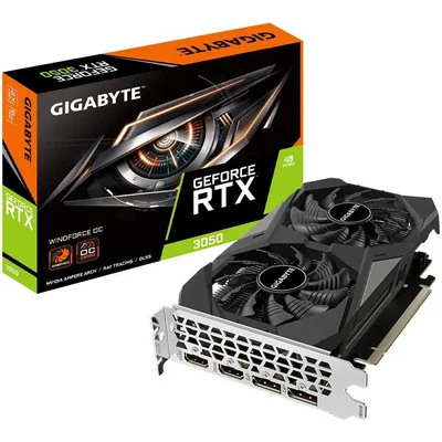 Tarjeta de video gigabyte geforce rtx 3050 windforce oc 6gb gddr6 gv-n3050wf2ocv