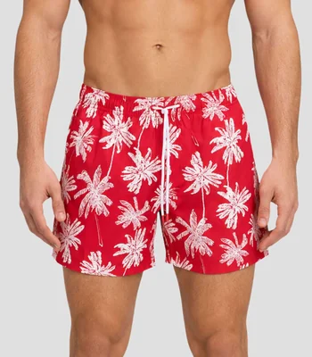 Traje de baño corto estampado Hombre