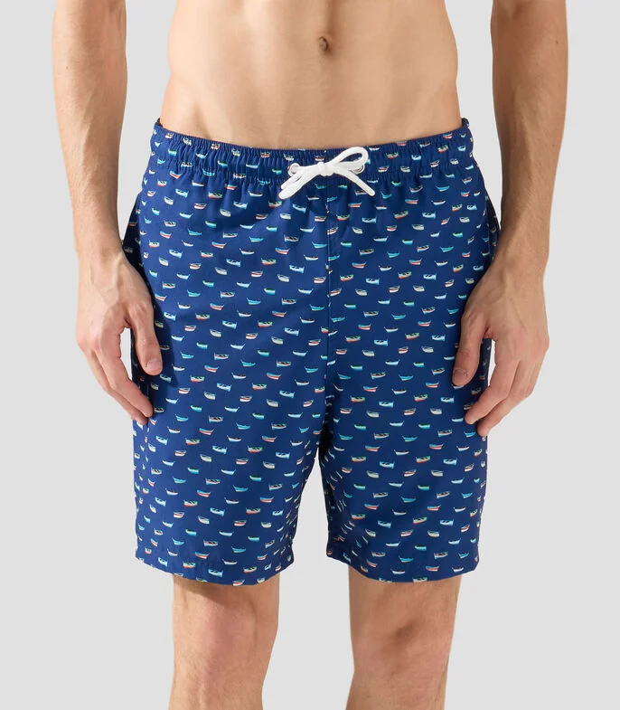 Traje de baño largo estampado Hombre