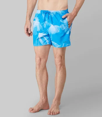 Traje de Bano Corto Estampado Hombre