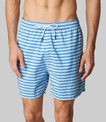 Traje de baño largo con microdiseño Hombre