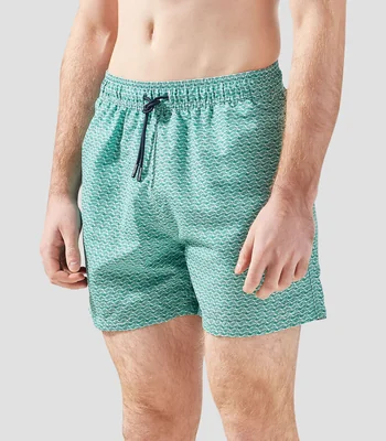 Traje de baño corto estampado Hombre