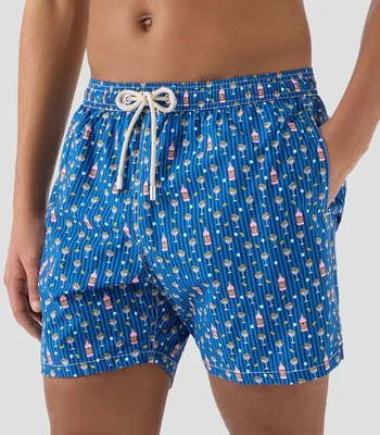 Traje de baño largo estampado Hombre