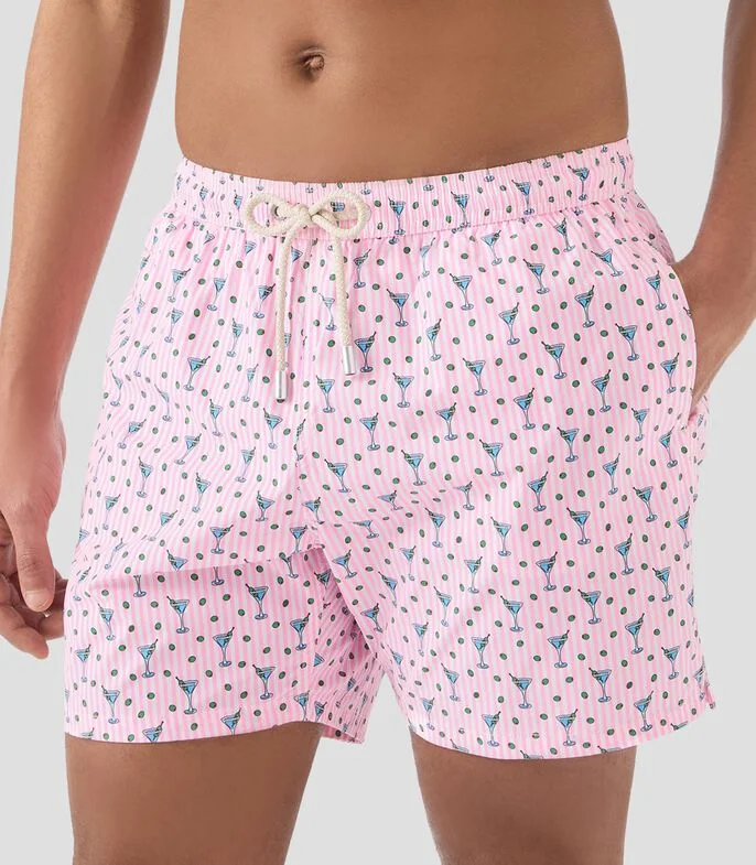 Traje de baño largo estampado Hombre