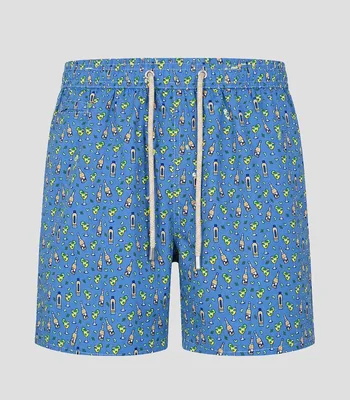 Traje de baño largo estampado Hombre