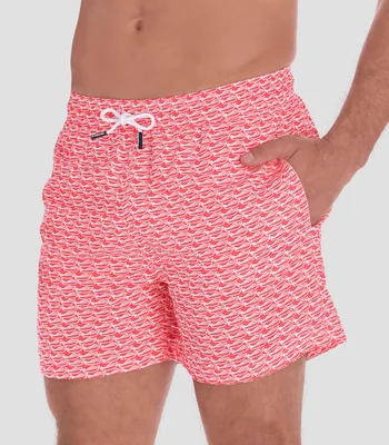 Traje de bano corto con botes Hombre