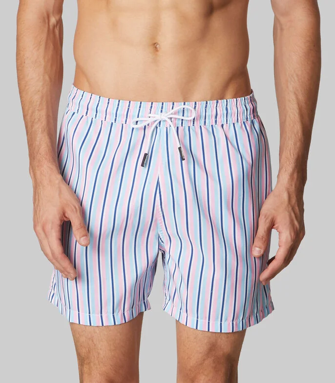Traje de baño largo con rayas Hombre