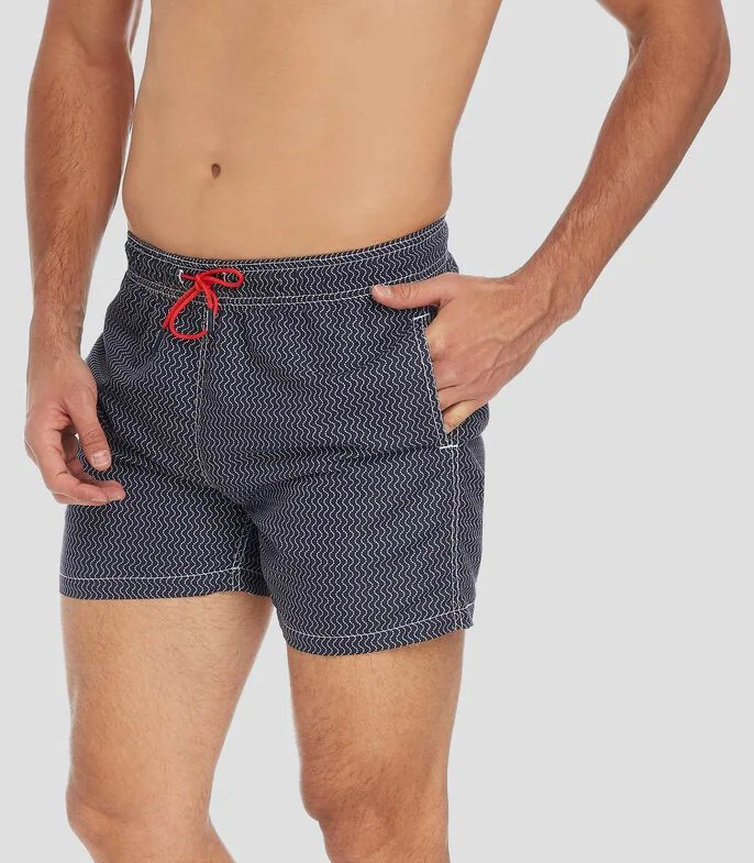 Traje de Baño corto con ondas Hombre