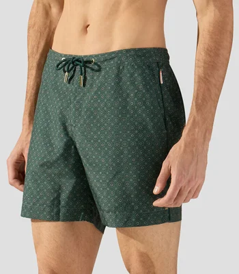 Traje de baño corto Bulldog estampado Hombre