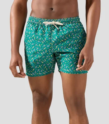 Traje de baño corto con estampado Hombre