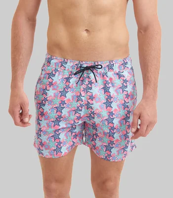 Traje de baño largo con estrellas de mar Hombre