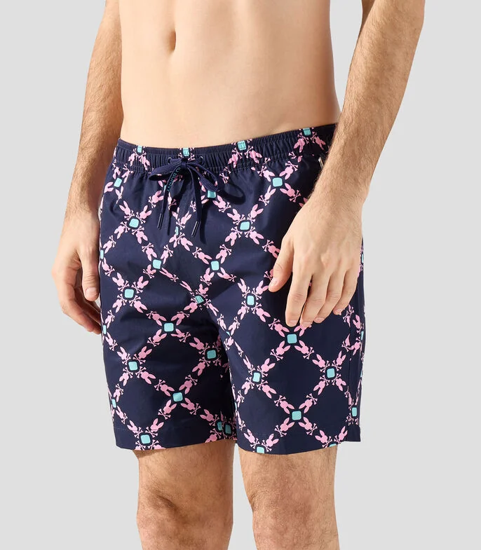 Traje de baño corto Aram EVB con estampado Hombre