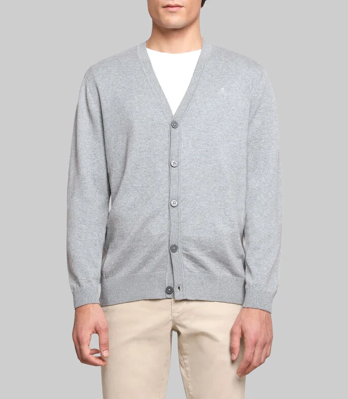 Cardigan jaspeado Hombre