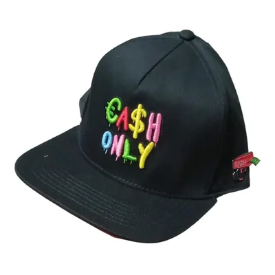 Gorra Cash Only Snapback Letras Colores Negro CASH-04