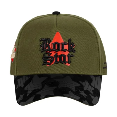 GORRA JC HATS ROCK STAR SERIES VERDE OLIVO 003268 CURVA AJUSTABLE