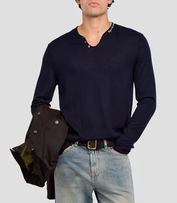 Suéter cuello V Hombre