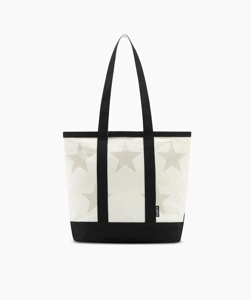 Bolsa Tote Converse Canvas Five Star Beige para Mujer