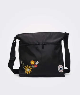 Bolsa Converse Flowers Negra para Mujer