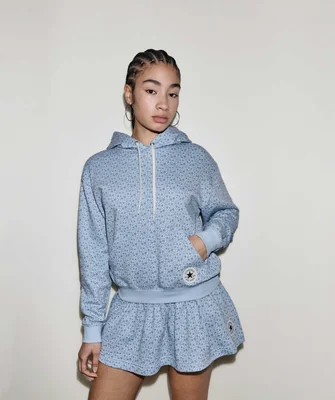 Sudadera Converse Chuck Floral Azul Cielo para Mujer