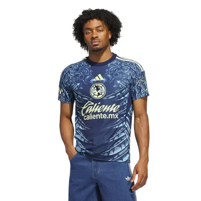 Jersey adidas hombre club america azul visitante aficionado