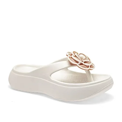 Elega sandalia impermeable para mujer beige cod 140395-E