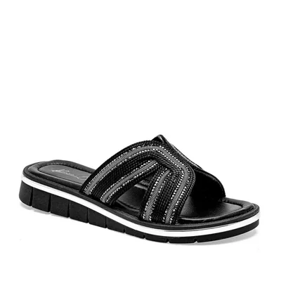 Been Class sandalia piso para mujer negro cod 140244-E
