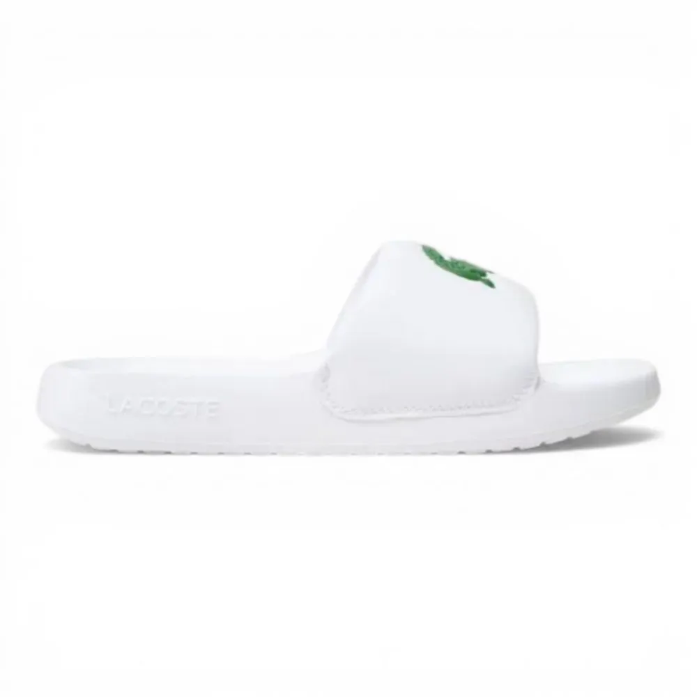 Sandalia Lacoste Croco Slide White Mujer