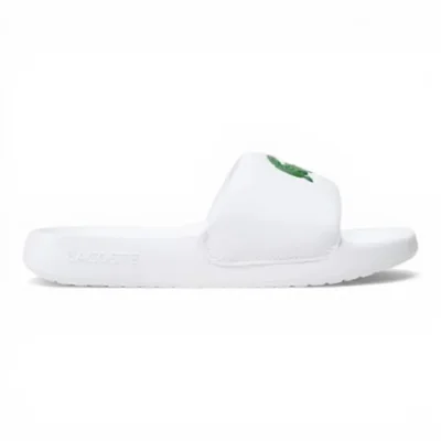 Sandalia Lacoste Croco Slide White Mujer