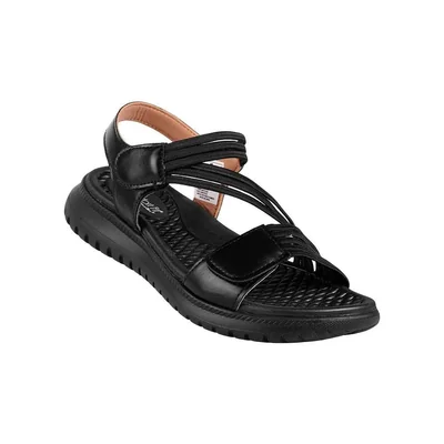 Sandalia Mujer Casual Piso Negro Furor 19404209 26 negro