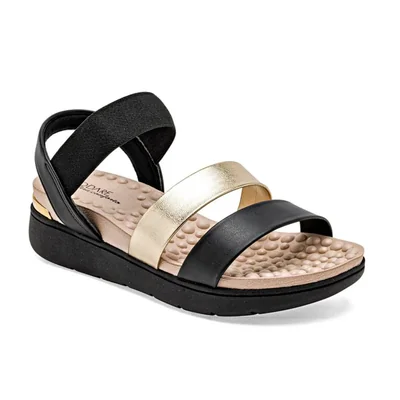 Modare Sandalia para mujer negro dorado, importado Cod.131737