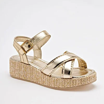 Green Love Sandalia para mujer dorado Cod.133027