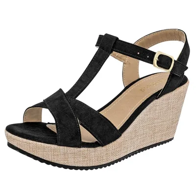 Fratta Sandalia para mujer negro, código 104477-1