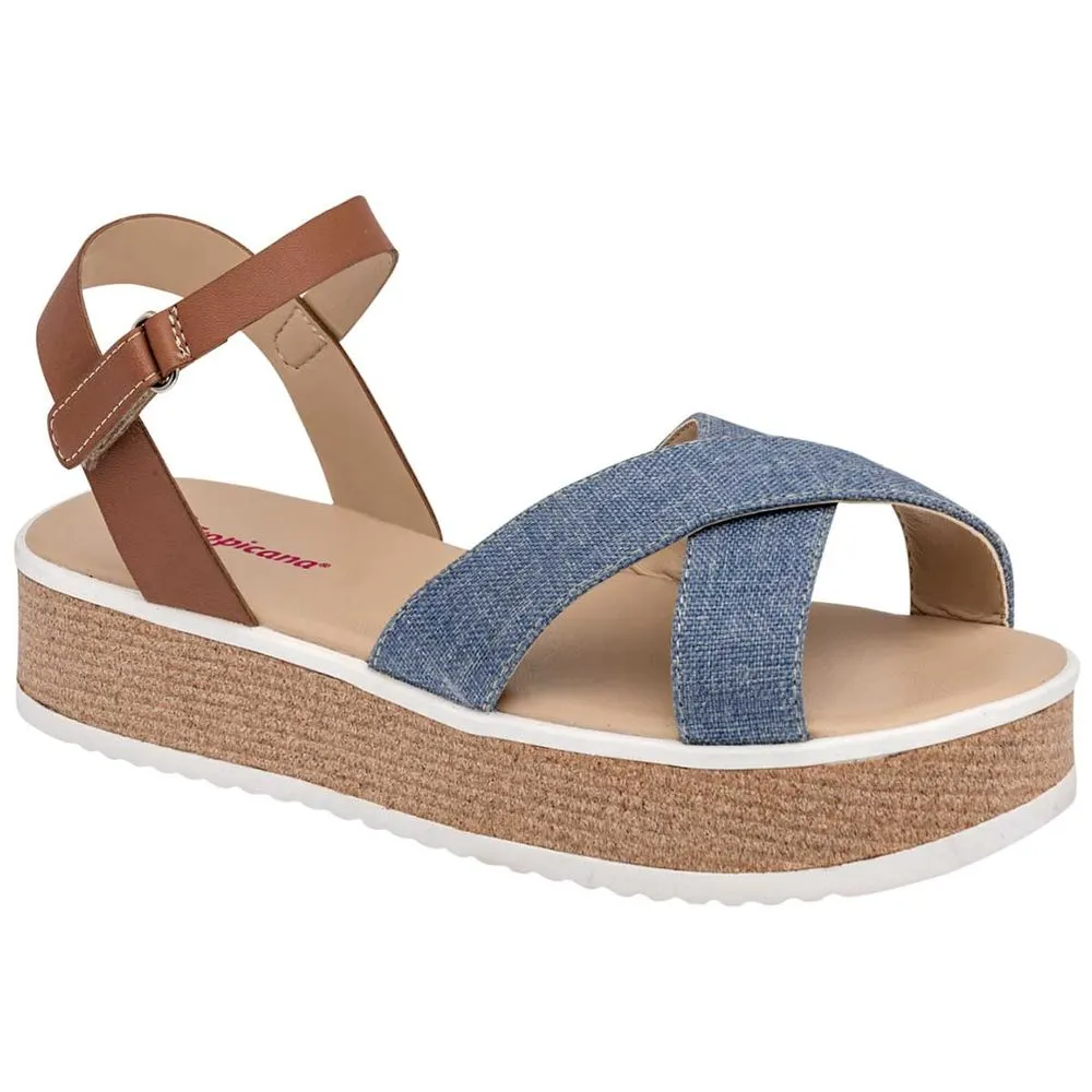 Tropicana Sandalia para mujer azul camel, código 117333-2
