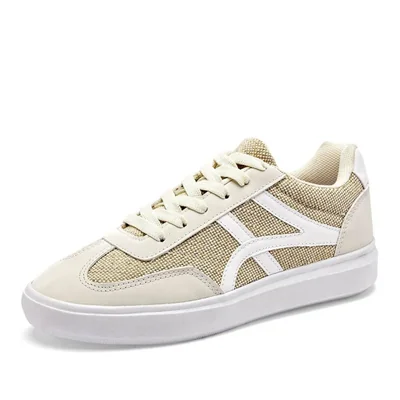 Lady One tenis para mujer beige latte blanco cod 140492-E