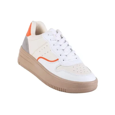 Tenis mujer casual crema stfashion 08704